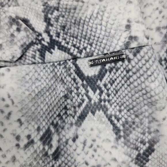 Tahari Snakeskin Print Cropped Wide Leg Pants Size 8 - Picture 5 of 10